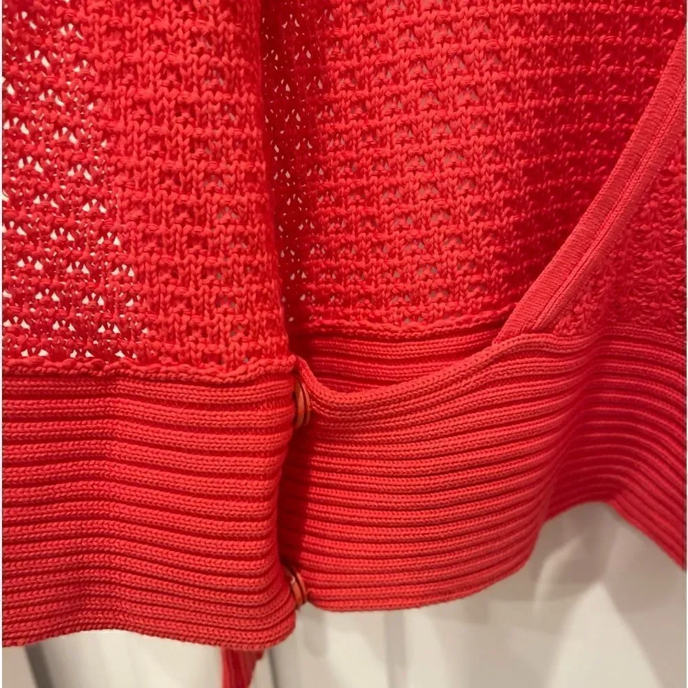 Cache Side Bucket Open Wrap Knit Cardigan.Size S